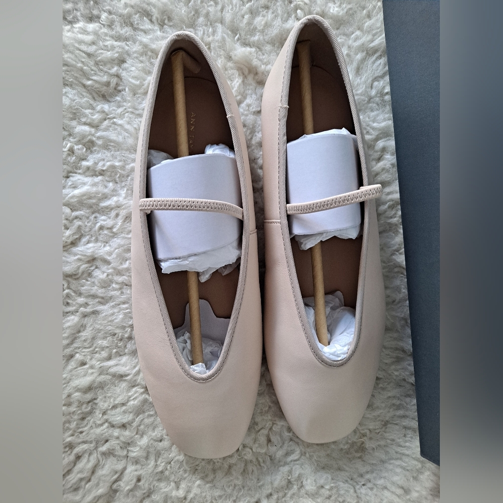 Ann Taylor Mary Jane Leather Ballet Flat. Size 8 (fits large, like a size 9) - Picture 4 of 8
